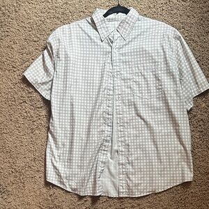 Huk Light Gray Checkered Button Down Shirt